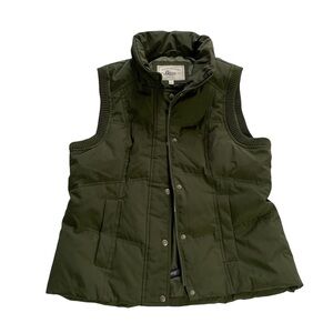 NWT G.H. Bass & Co. Olive Green Full-Zip Button-Snap Sleeveless Vest Men’s Large